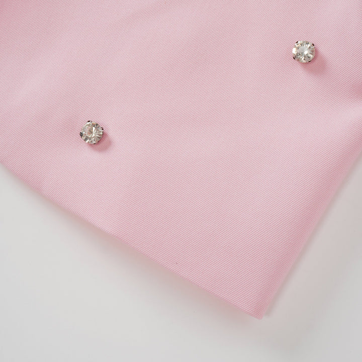 Avellia Rosé Crystal Embellished Jacket & Dress Set