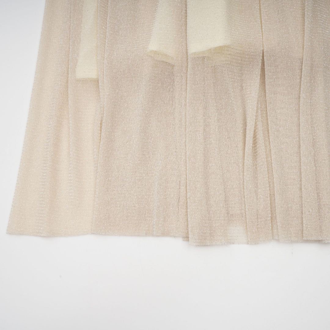 Avellia Camille Metallic Pleated Midi Dress