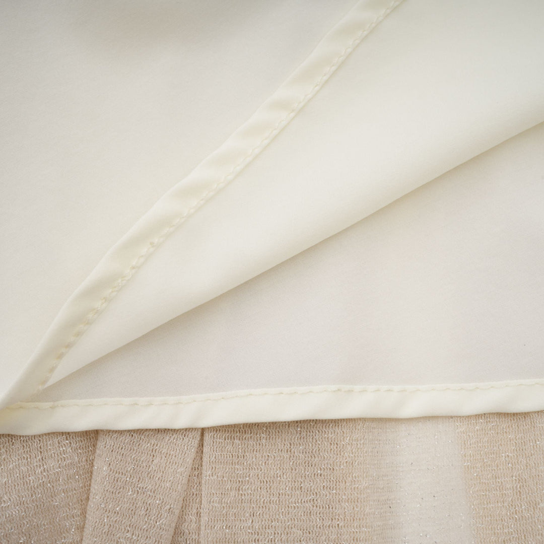 Avellia Camille Metallic Pleated Midi Dress