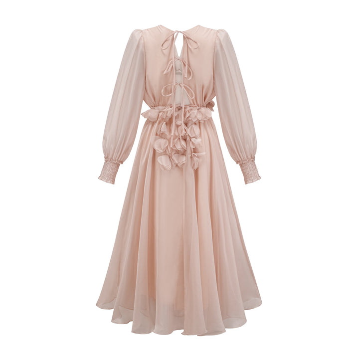 Avellia Faye Faux-Floral Embellished Midi Dress