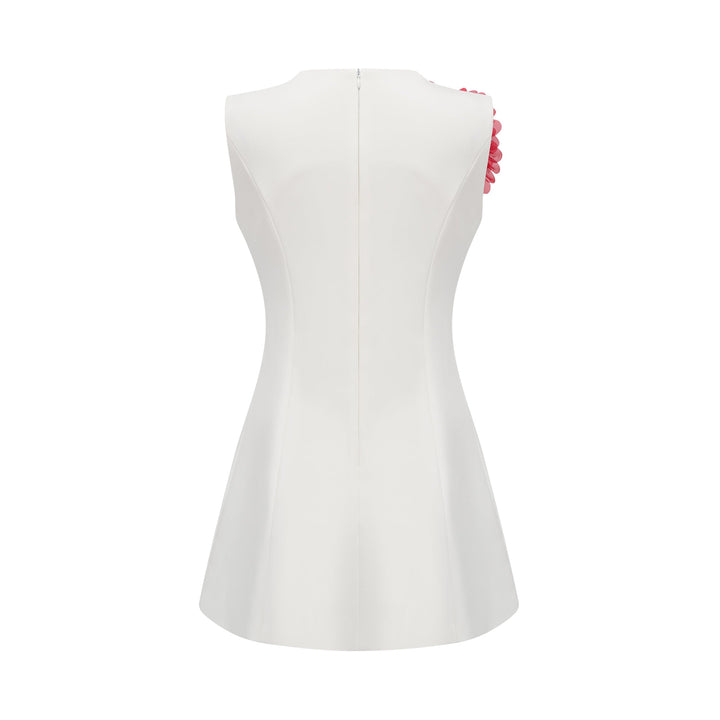 Avellia Pearl 3D-Petal Sleeveless Mini Dress