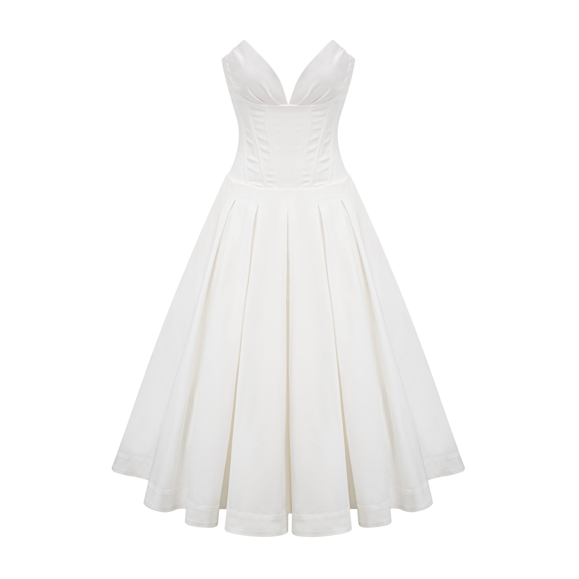 Avellia Katherine Ivory Elegance Midi Dress