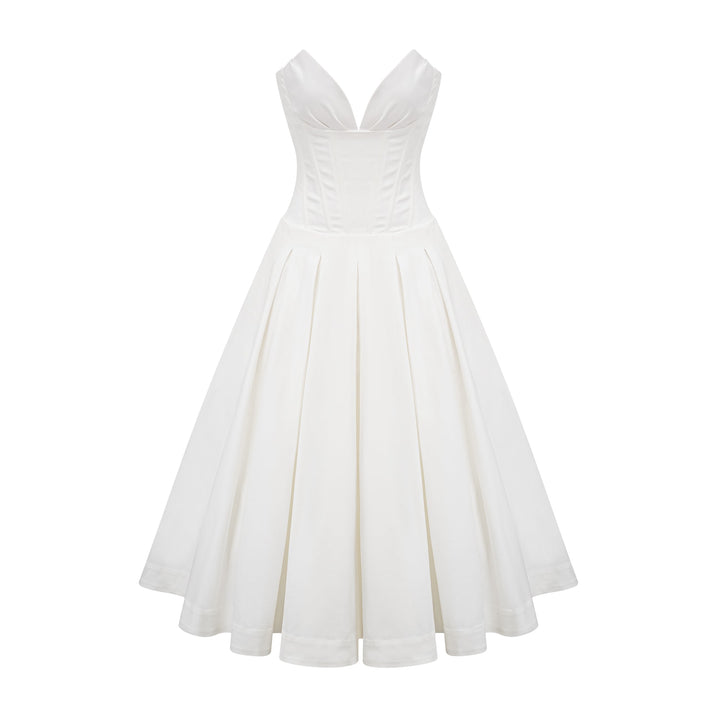 Avellia Katherine Ivory Elegance Midi Dress