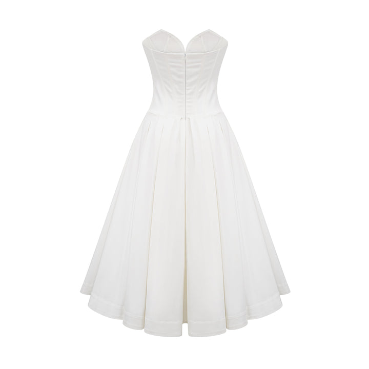 Avellia Katherine Ivory Elegance Midi Dress