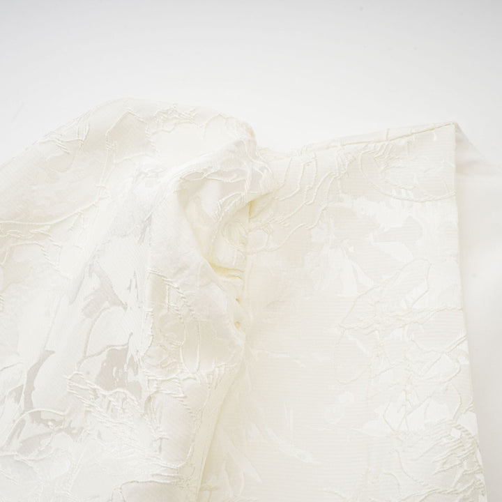 Avellia Bianca Jacquard Tiered Mini Dress