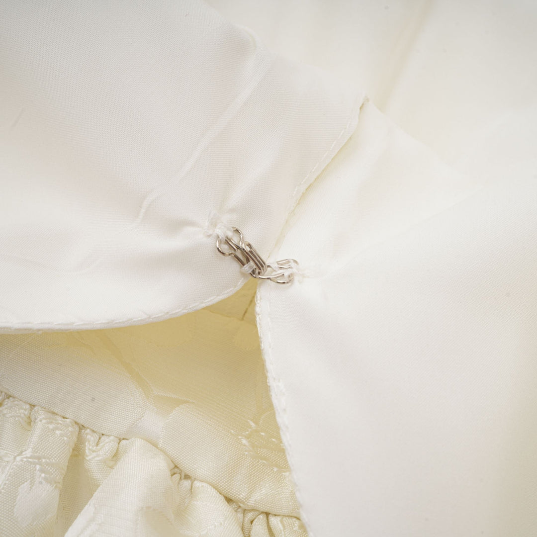 Avellia Bianca Jacquard Tiered Mini Dress