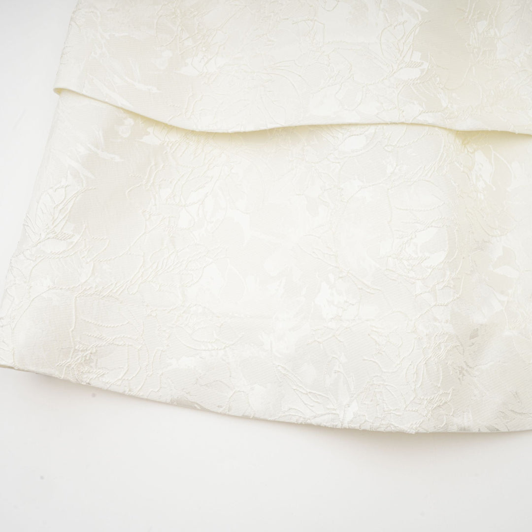 Avellia Bianca Jacquard Tiered Mini Dress