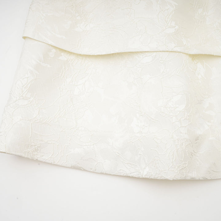 Avellia Bianca Jacquard Tiered Mini Dress