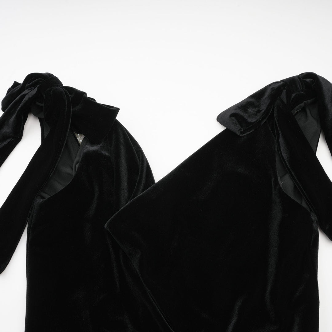 Avellia Luxe Velvet Embellished Maxi Dress