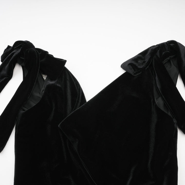 Avellia Luxe Velvet Embellished Maxi Dress