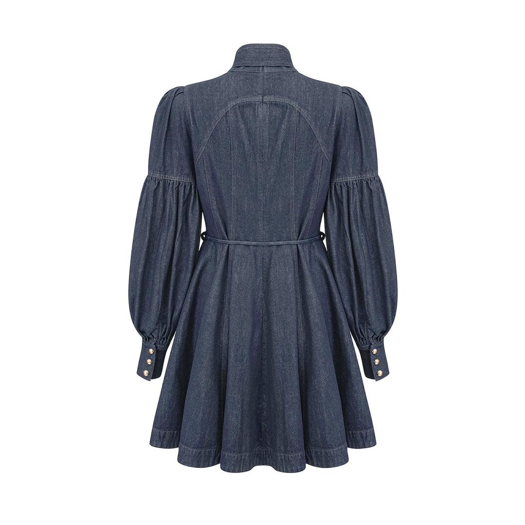 Avellia Mirabel Midnight Stitch Denim Mini Dress