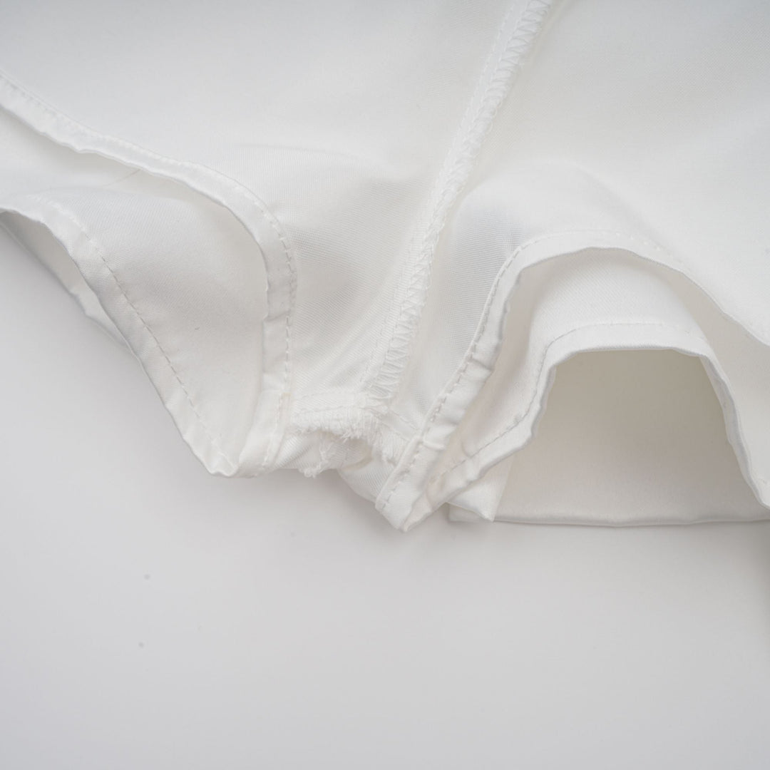 Avellia Celeste White Halterneck Ruffled Mini Dress