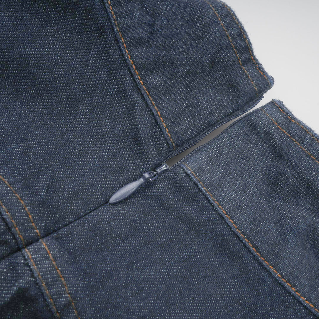 Avellia Mirabel Midnight Stitch Denim Mini Dress