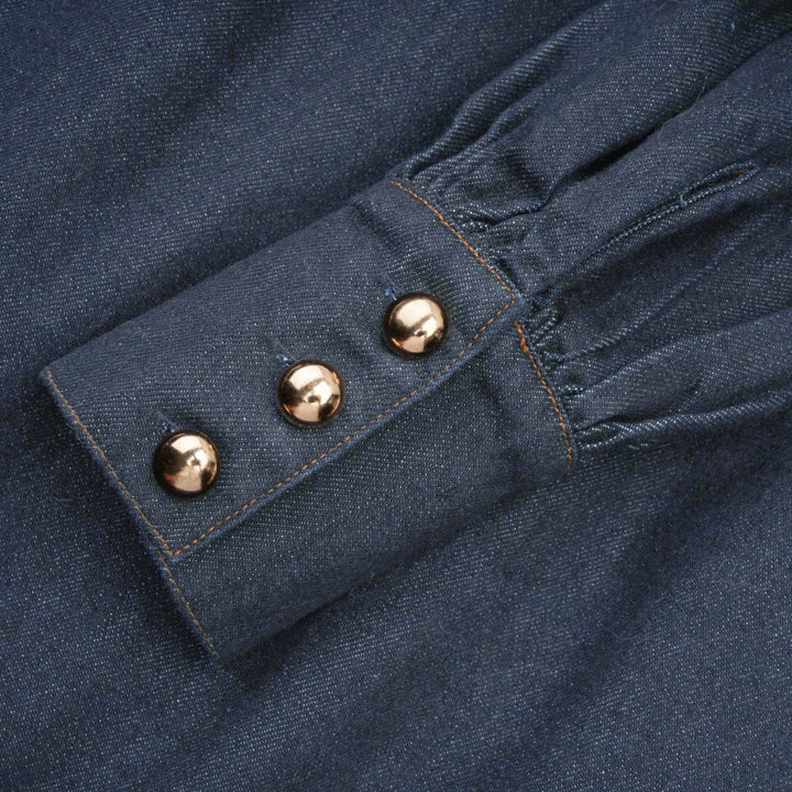 Avellia Mirabel Midnight Stitch Denim Mini Dress