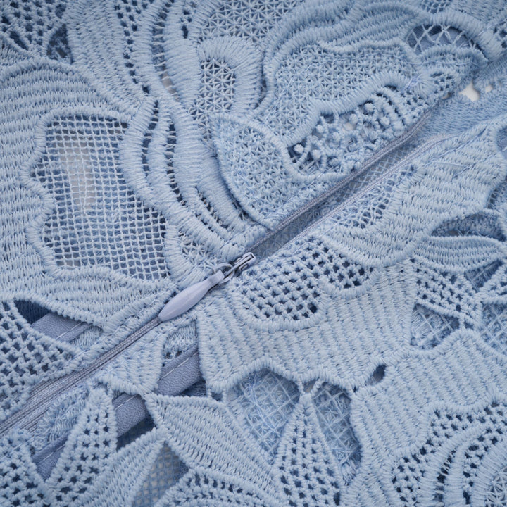 Avellia Aurore Blue Blossom Lace Midi Dress