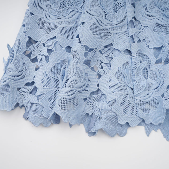 Avellia Aurore Blue Blossom Lace Midi Dress