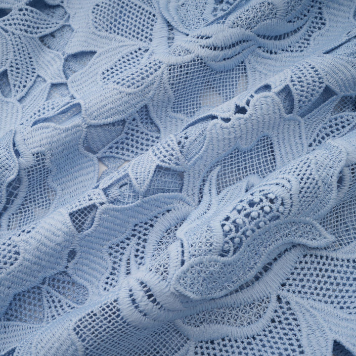 Avellia Aurore Blue Blossom Lace Midi Dress