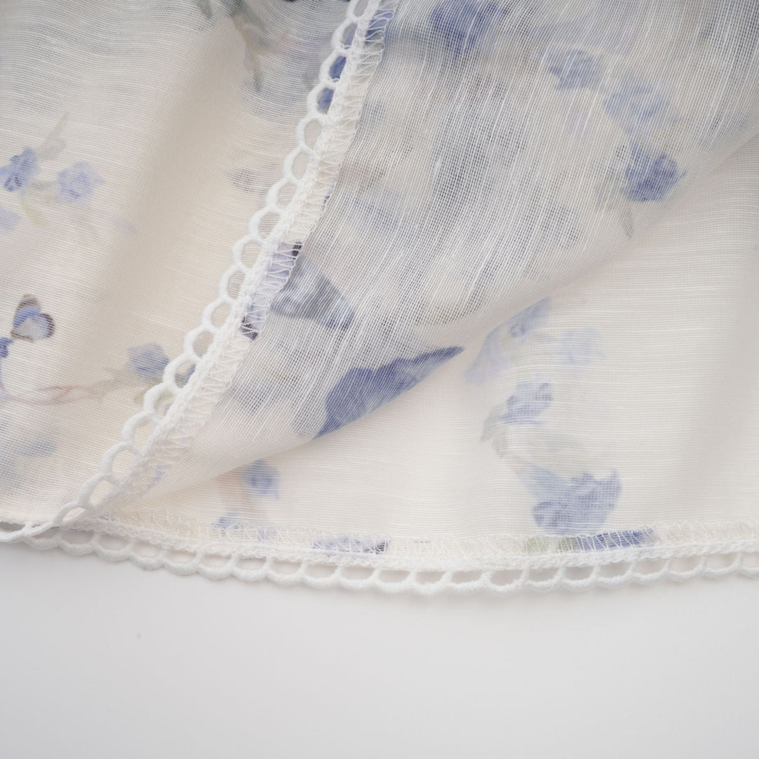 Avellia Rosalie Floral-Print Flared Chiffon Mini Dress