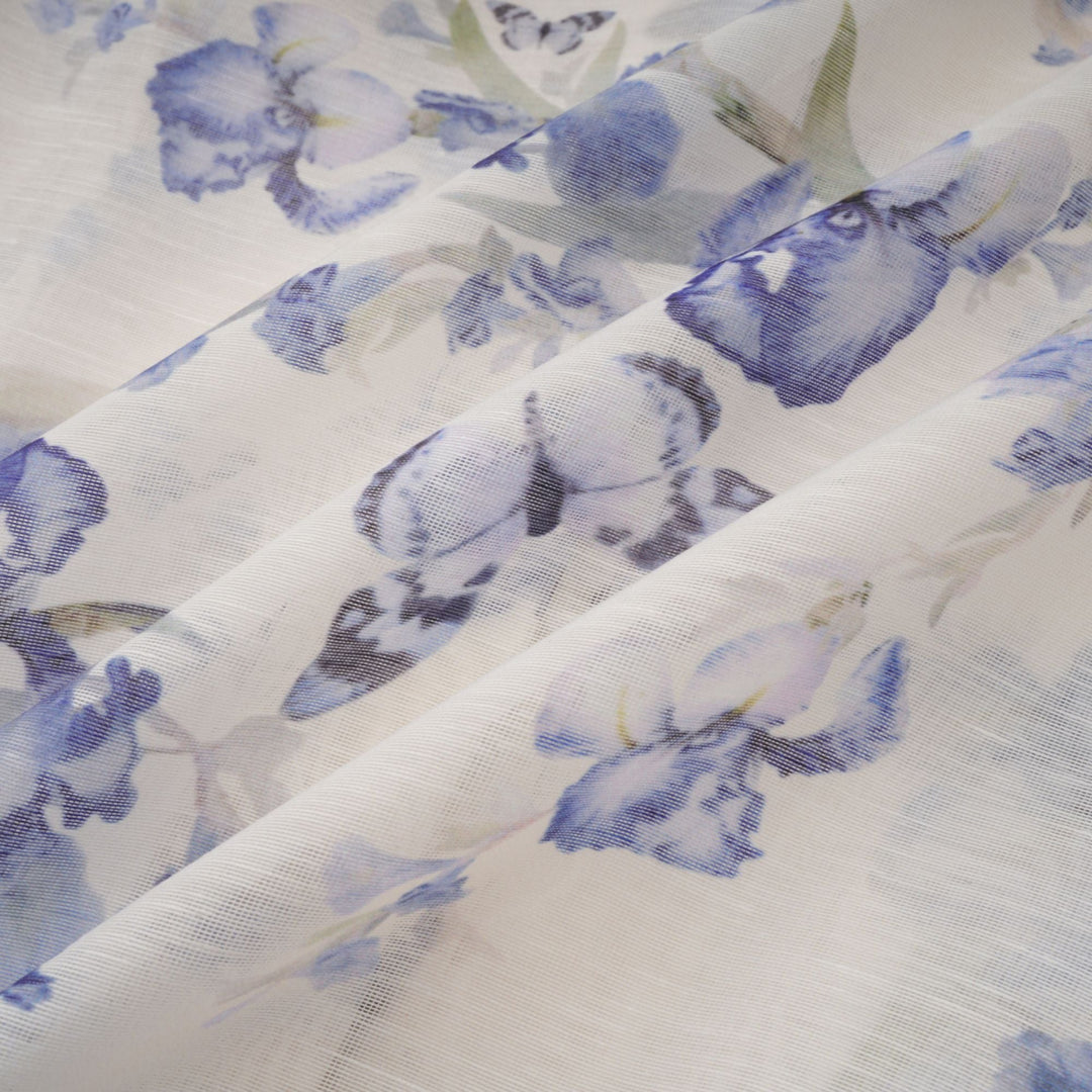 Avellia Rosalie Floral-Print Flared Chiffon Mini Dress