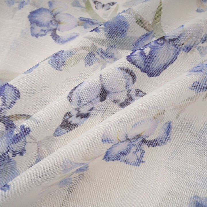 Avellia Rosalie Floral-Print Flared Chiffon Mini Dress