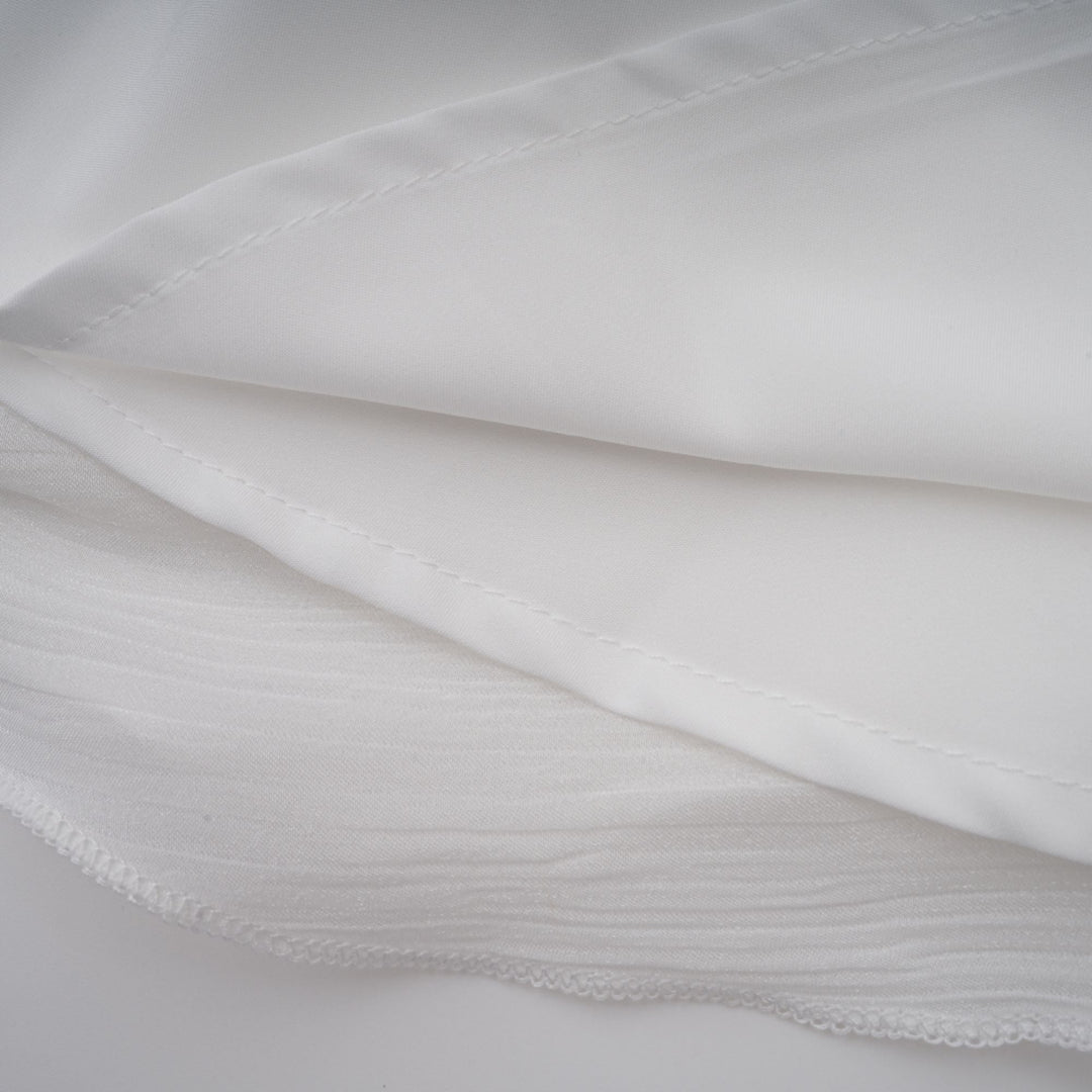 Avellia Mahault Ivory Glitter Pleated Mini Dress