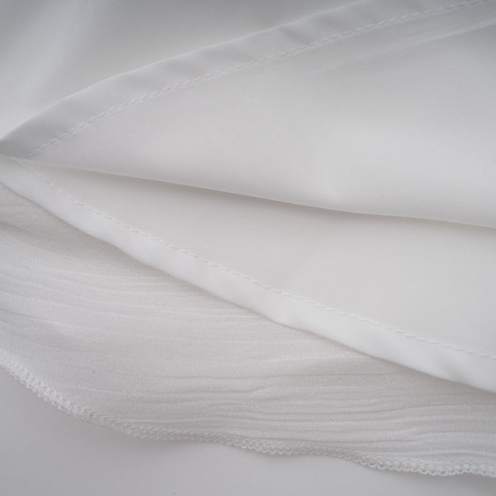 Avellia Mahault Ivory Glitter Pleated Mini Dress