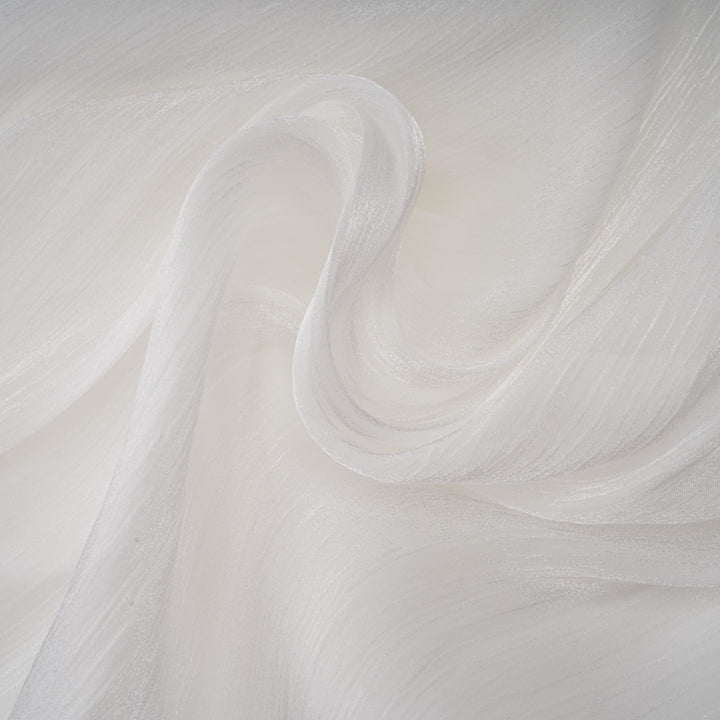 Avellia Mahault Ivory Glitter Pleated Mini Dress