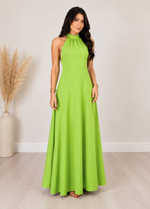 Vestido Longo Lavínia Frente Única com Costas Abertas