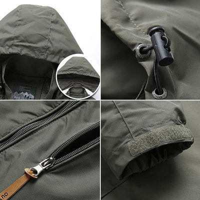 Jaqueta Masculina Tática Impermeável com Capuz