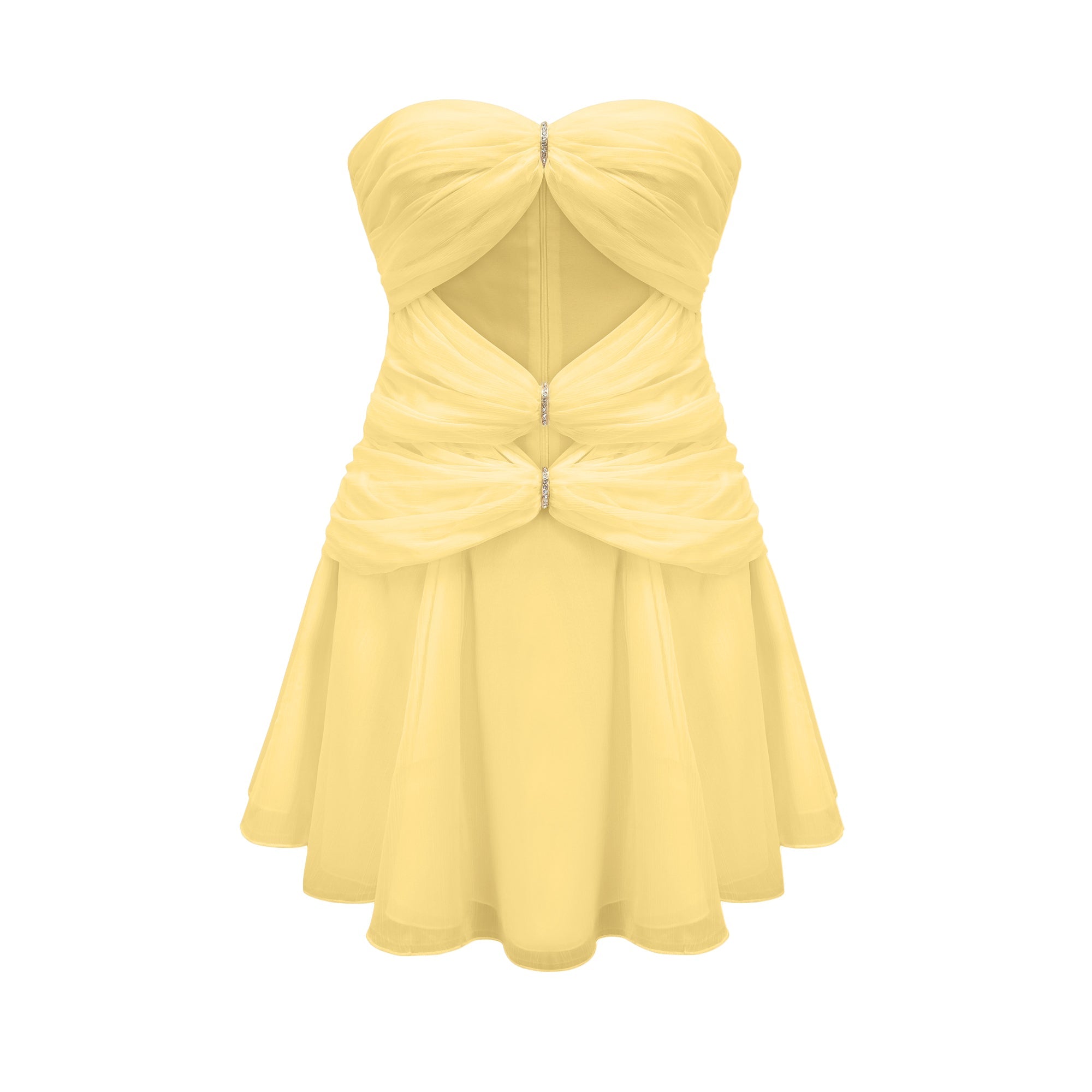 Avellia Émilienne Twilight Pleated Mini Dress