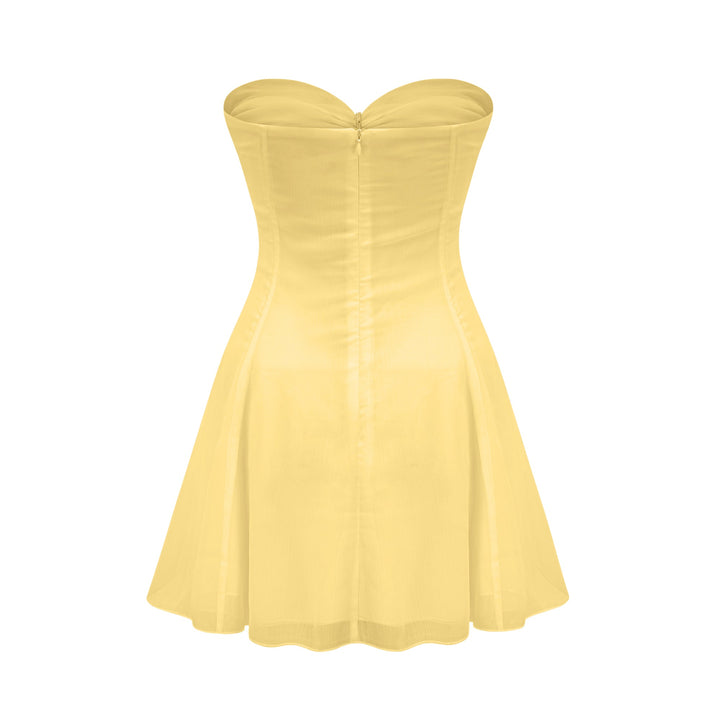 Avellia Émilienne Twilight Pleated Mini Dress