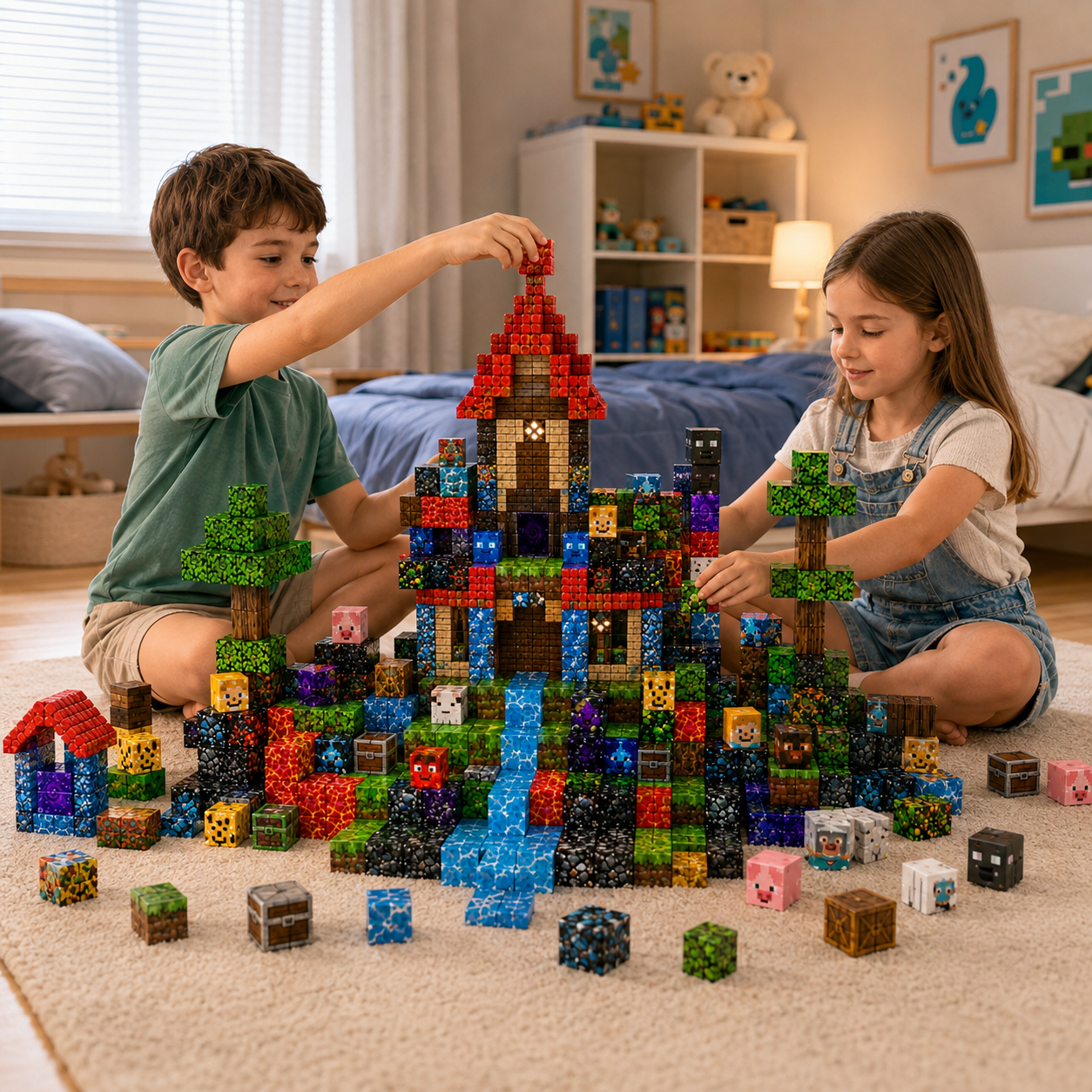 Blocos Magnéticos de Construção – Castelo Criativo | 150 Peças