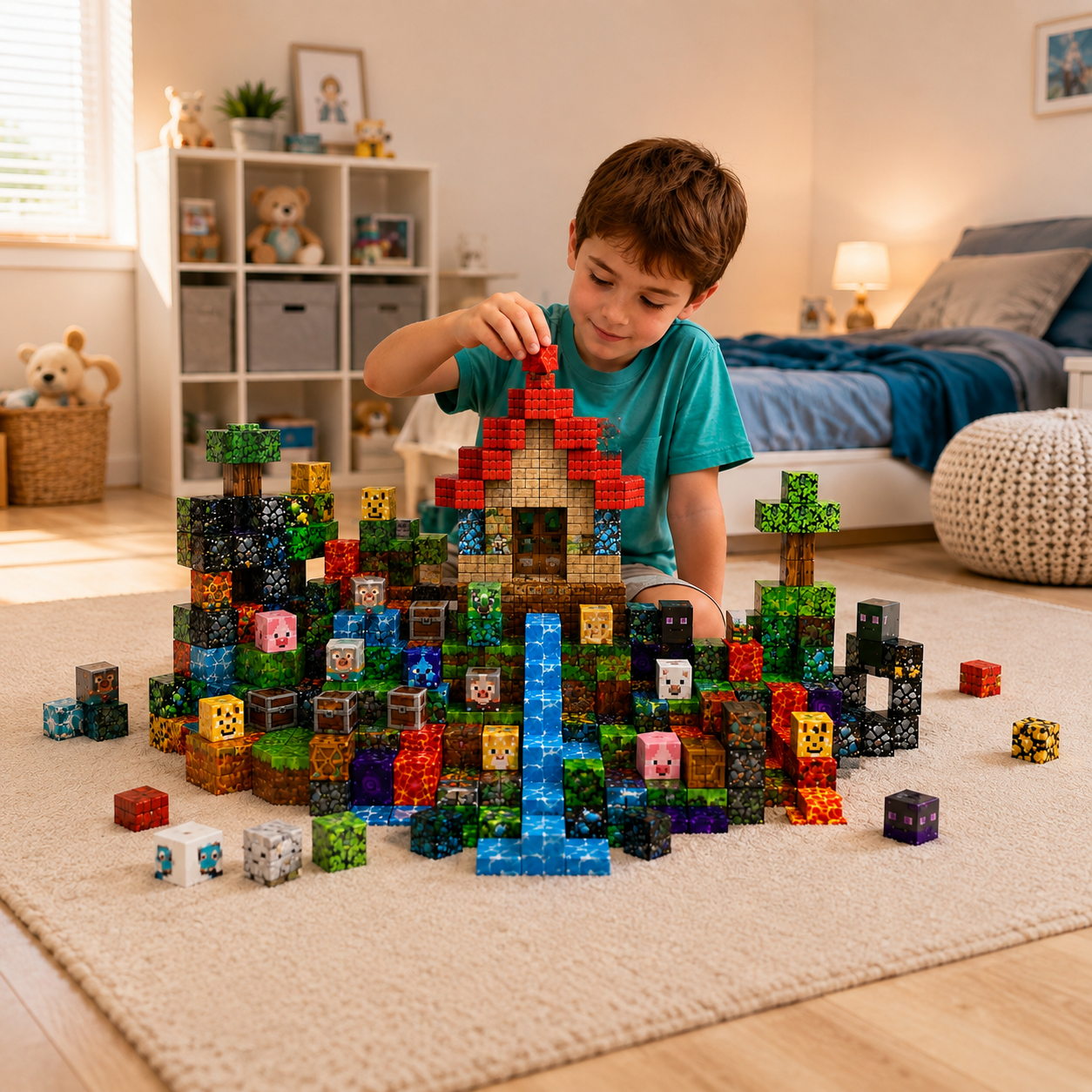 Blocos Magnéticos de Construção – Castelo Criativo | 150 Peças