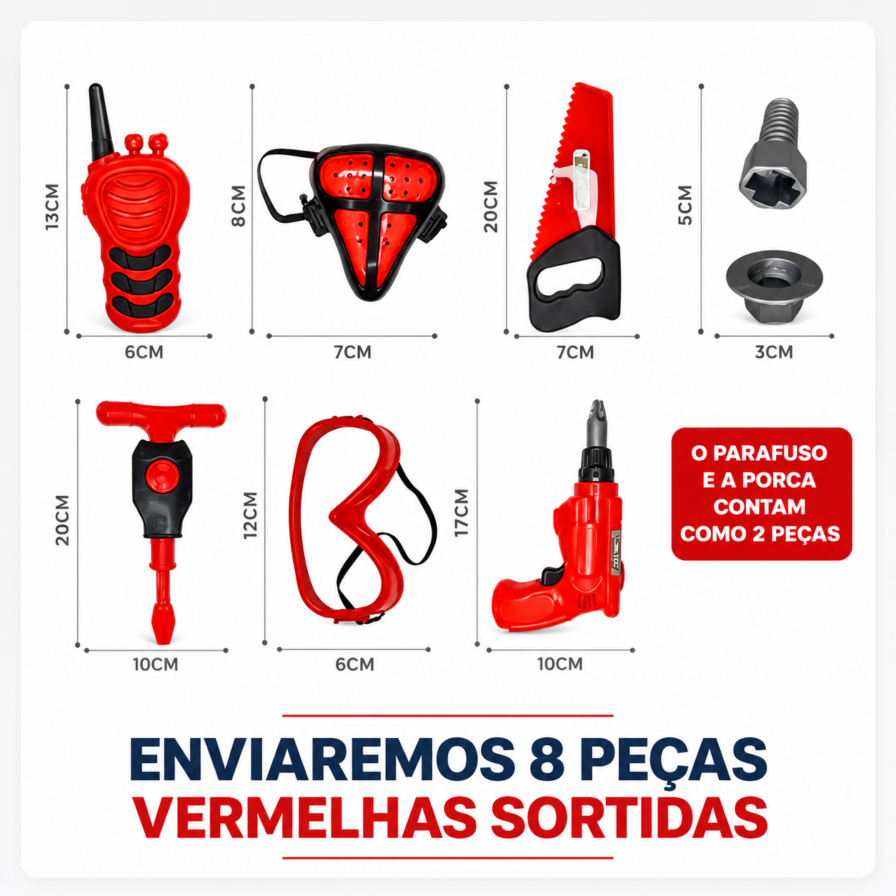 Kit Engenheiro Infantil Ferramentas de Brinquedo