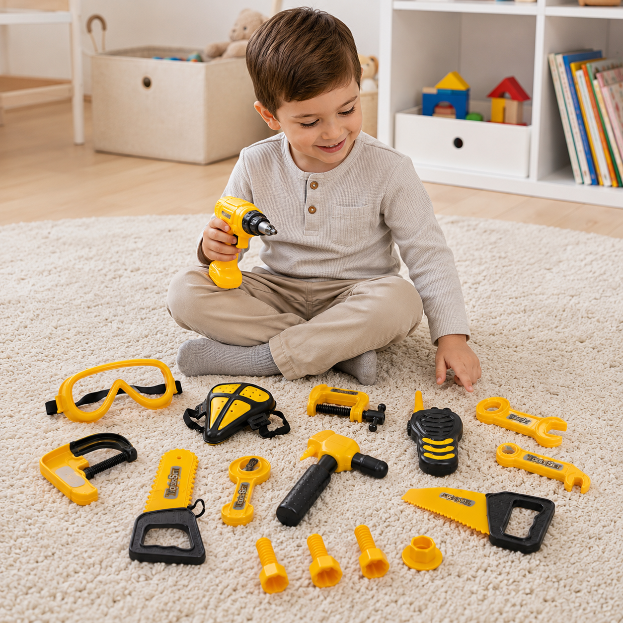 Kit Engenheiro Infantil Ferramentas de Brinquedo