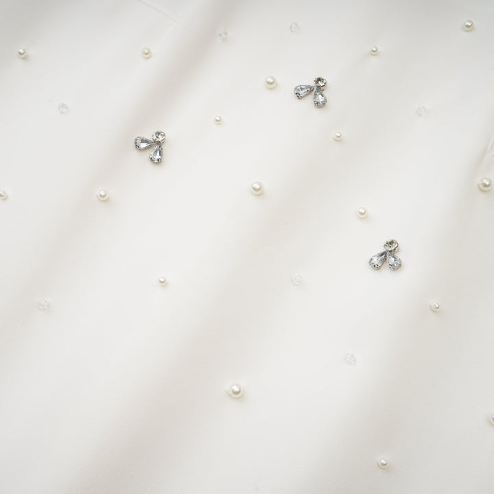 Avellia Bianca Embellished Midi Dress