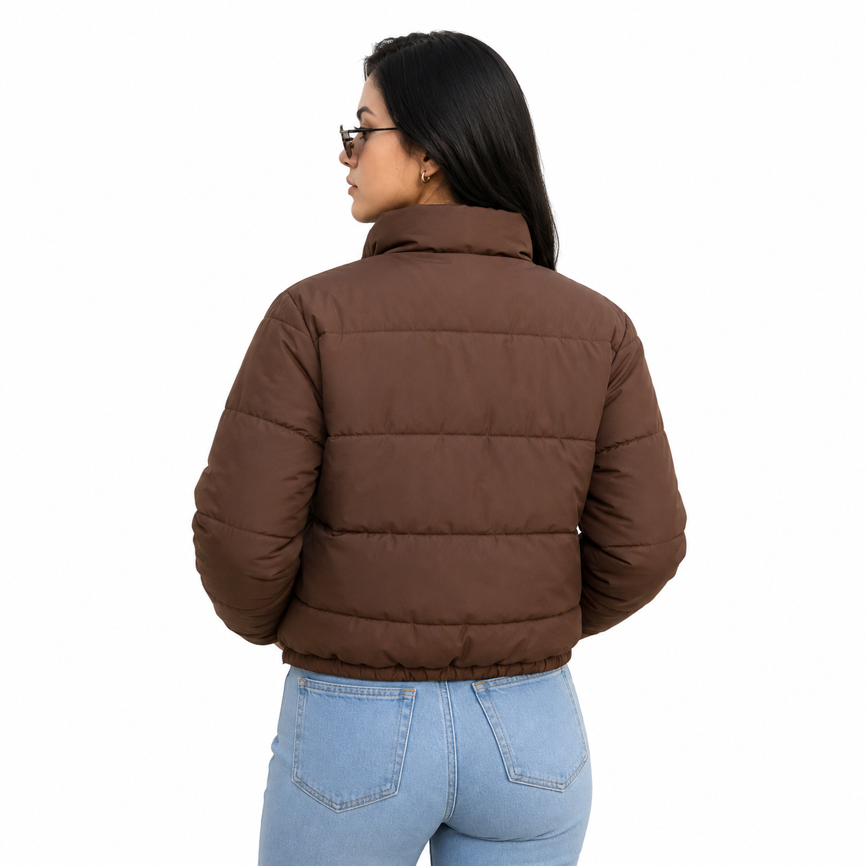 Jaqueta Cropped Puffer Feminina