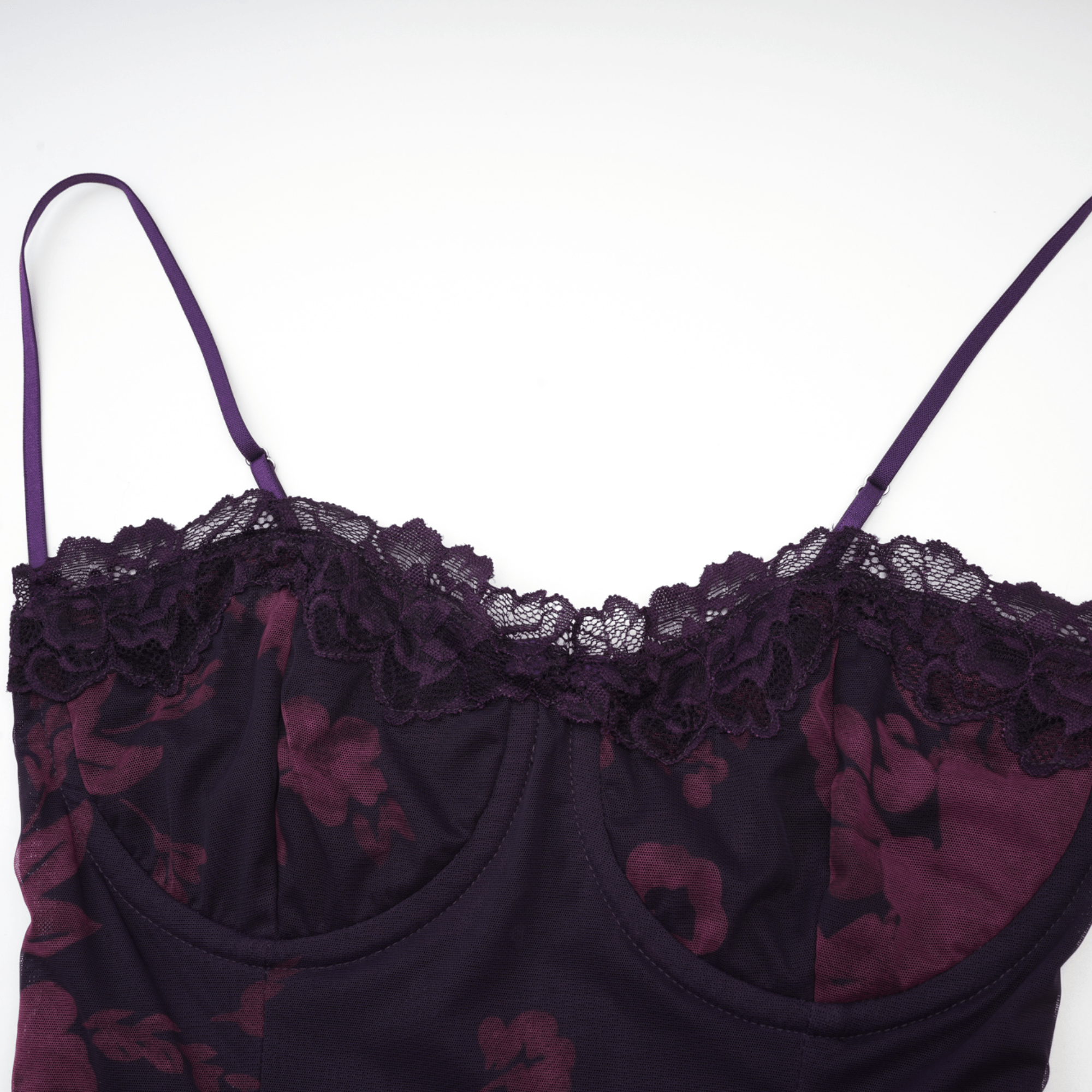 Avellia Violet Bloom Floral Midi Dress