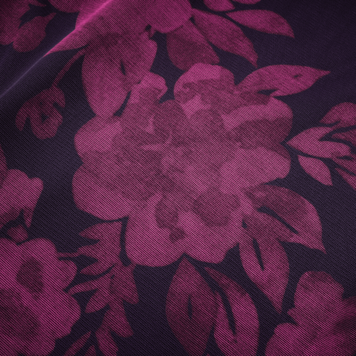 Avellia Violet Bloom Floral Midi Dress