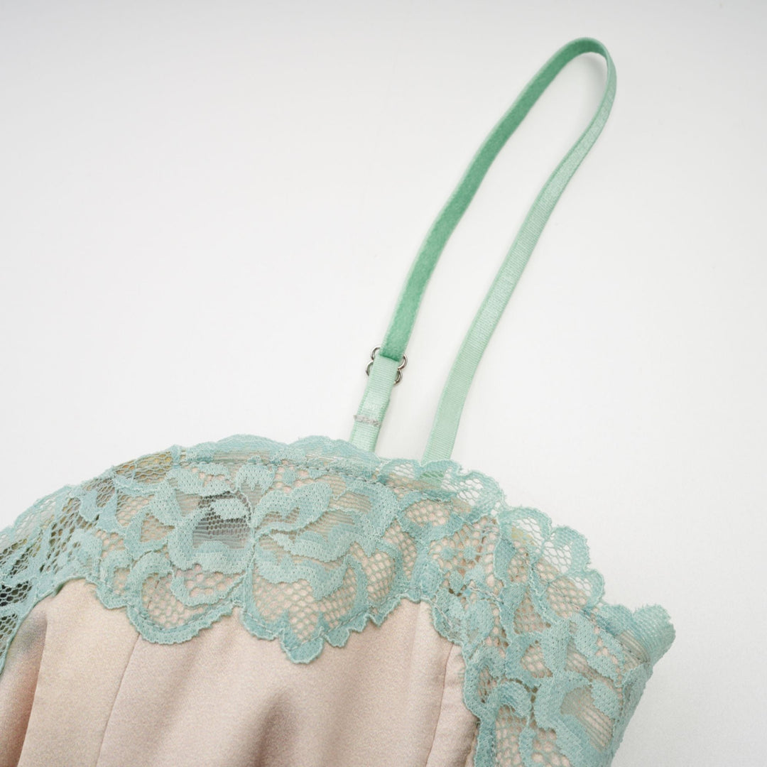 Avellia Marigold Floral Lace-Trim Midi Dress