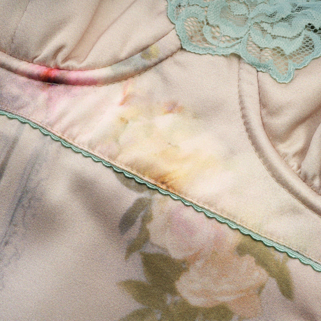 Avellia Marigold Floral Lace-Trim Midi Dress