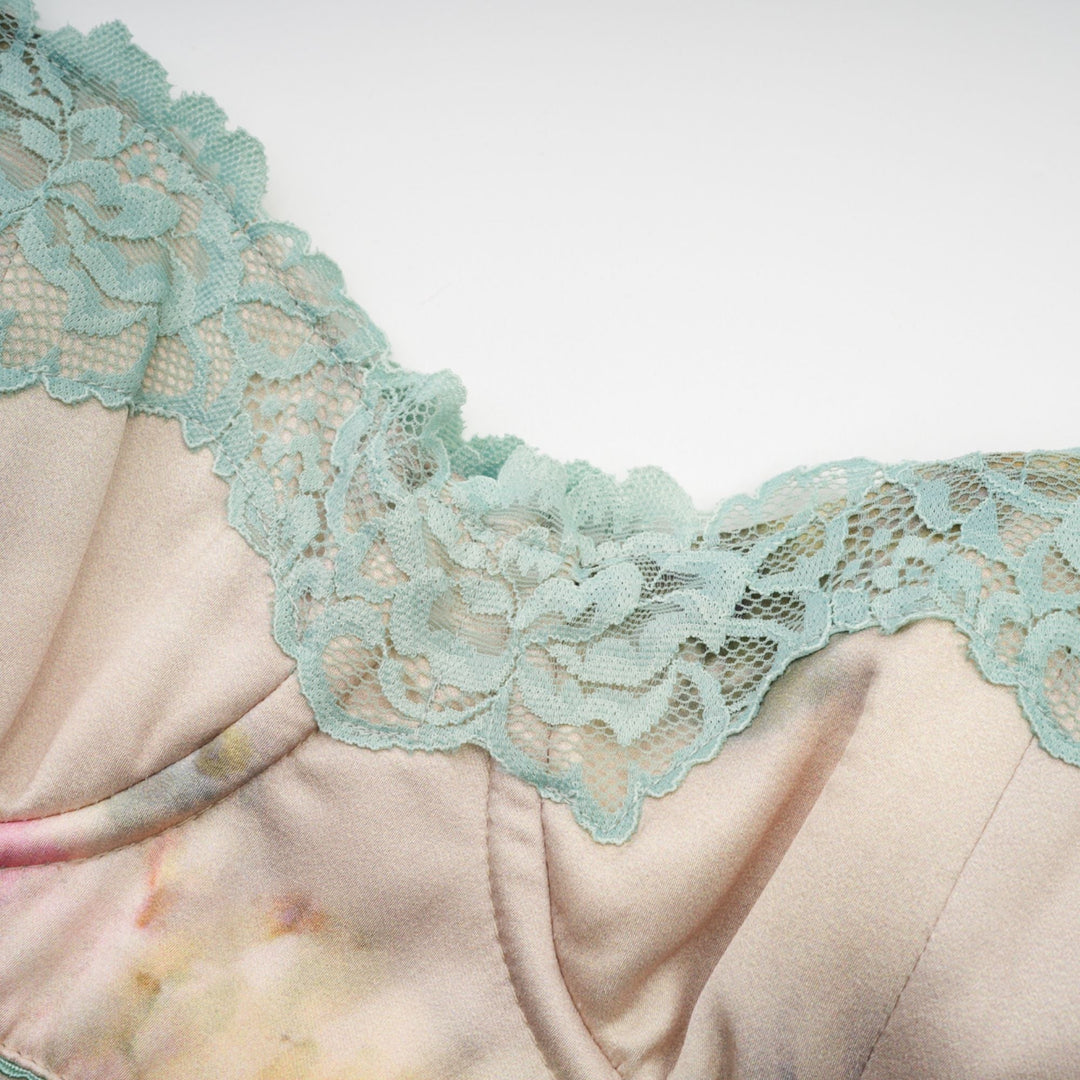 Avellia Marigold Floral Lace-Trim Midi Dress