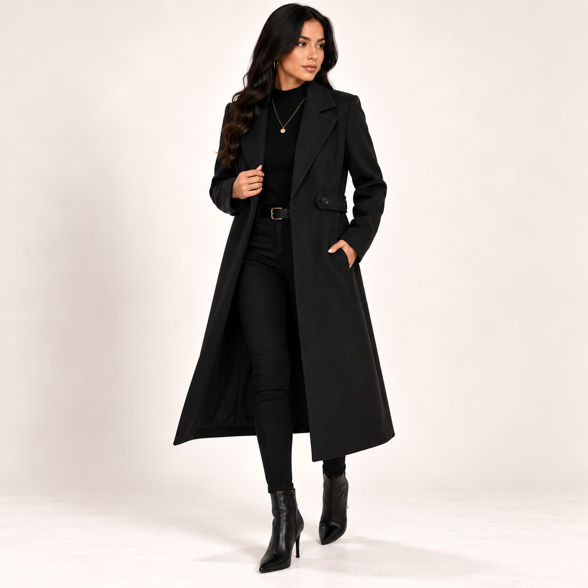 Sobretudo Feminino Ravena Preto