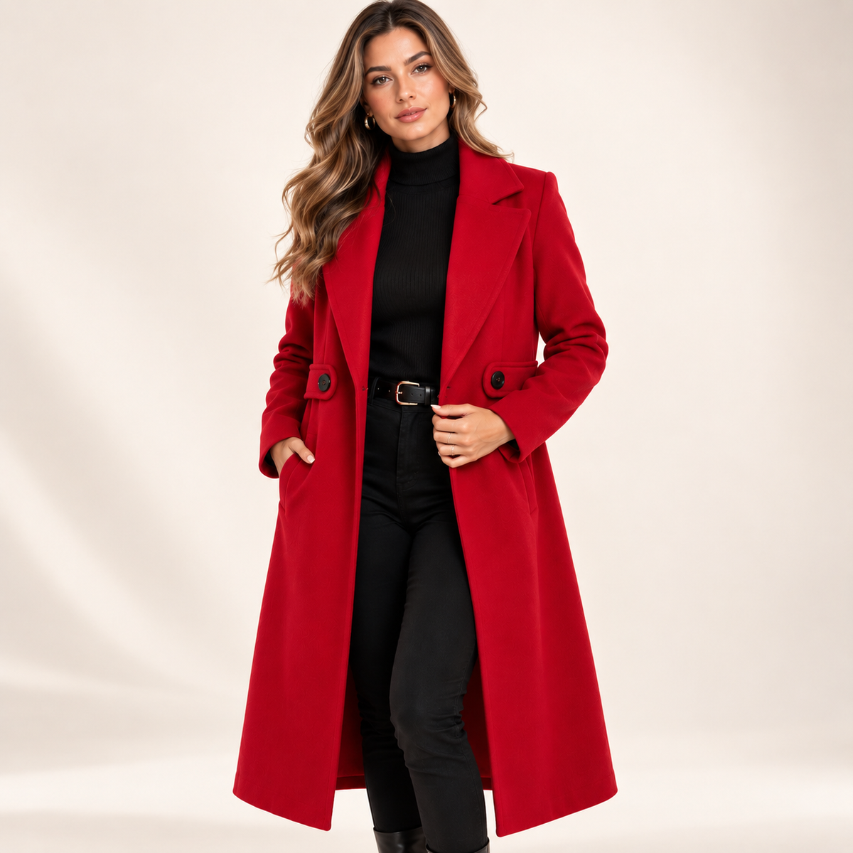 Sobretudo Feminino Ravena Vermelho