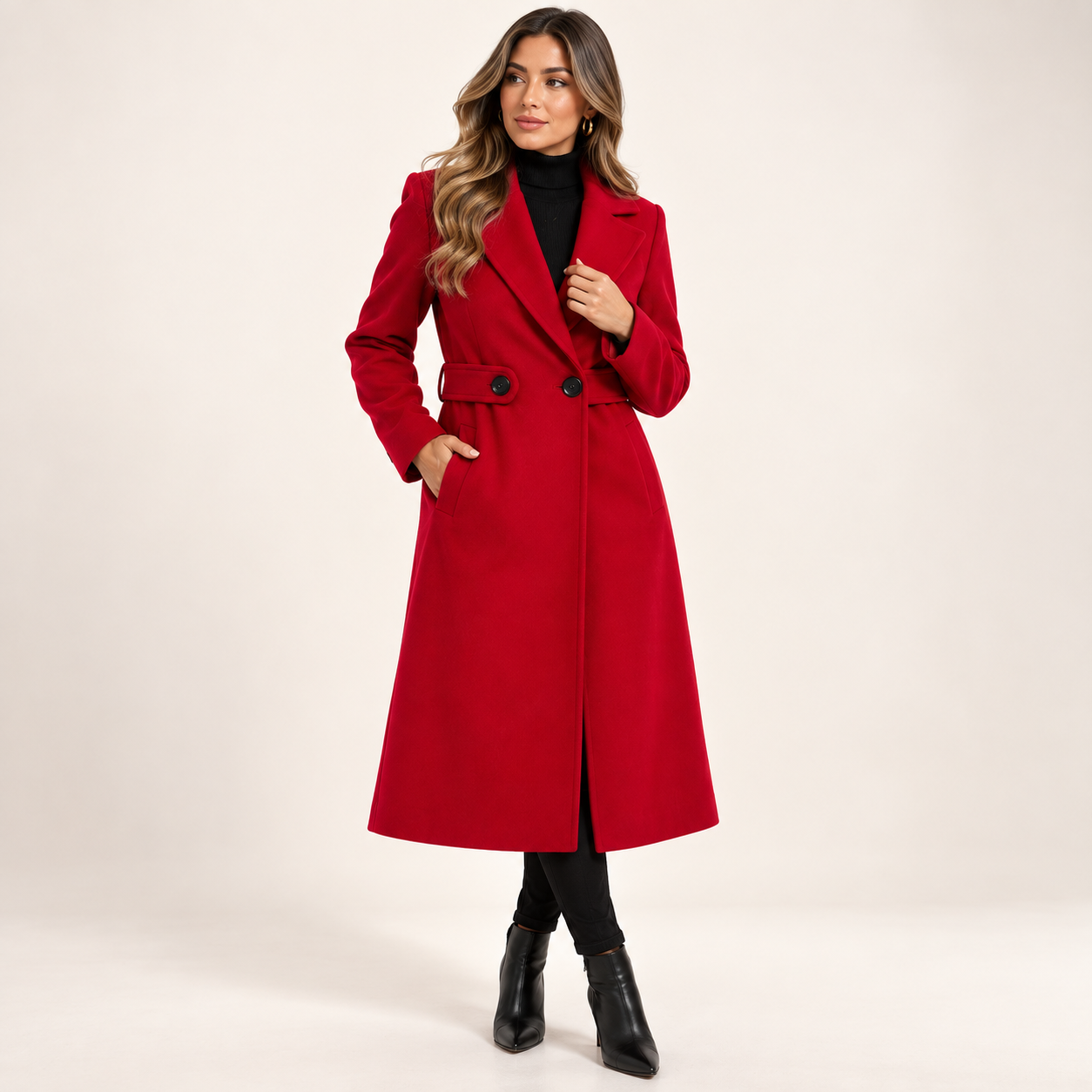 Sobretudo Feminino Ravena Vermelho