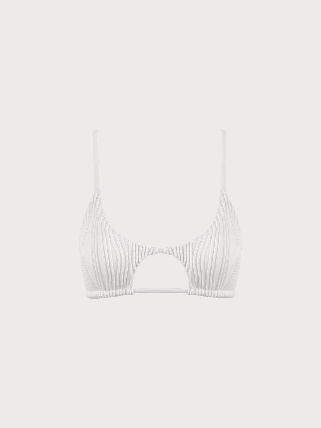 The White Water Ripple Cut-Out Bikini Top