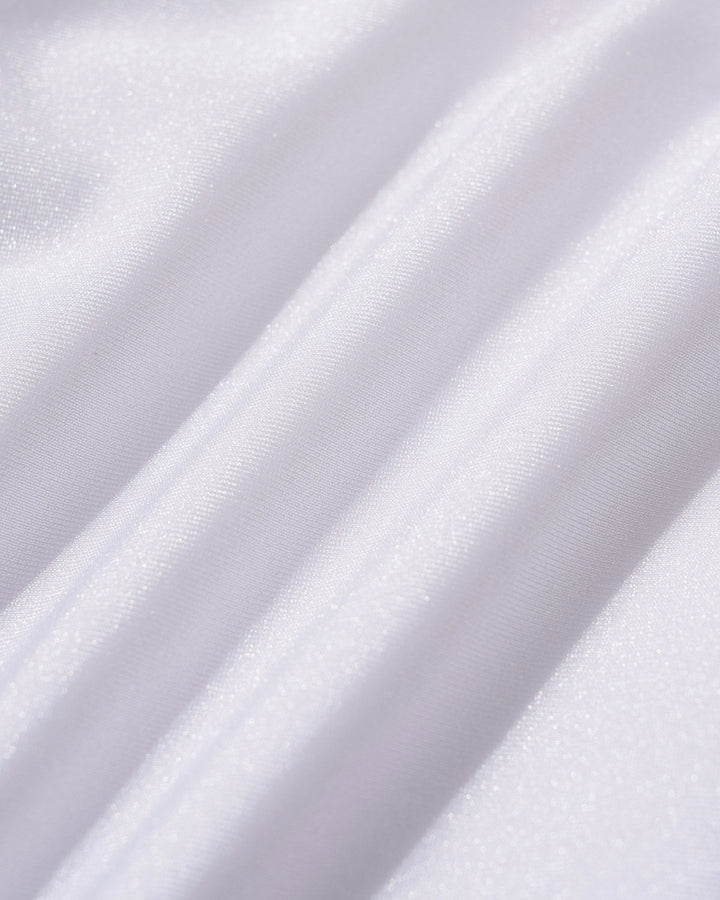 White Sweetheart Neck Drawstring Bikini Sets