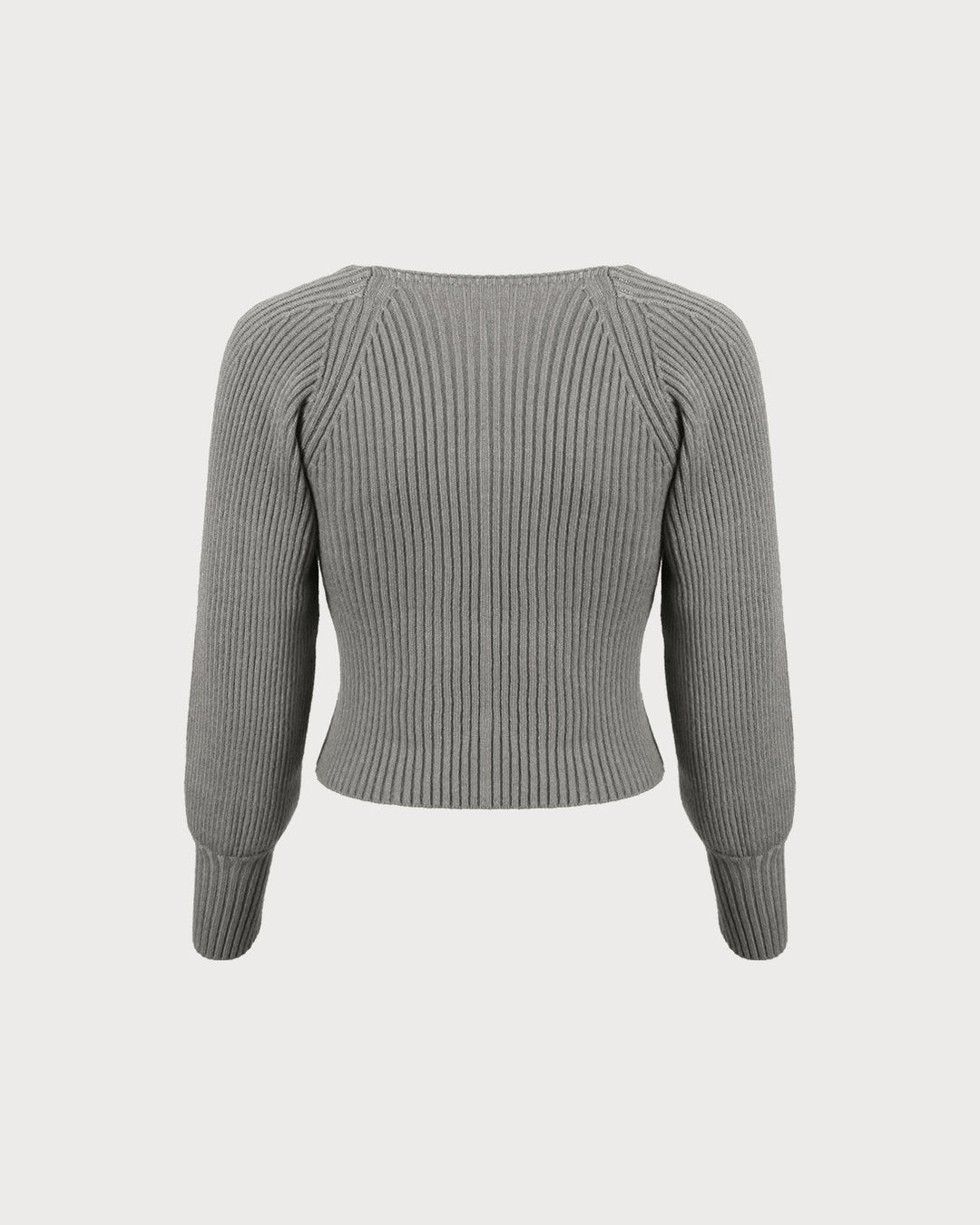 Grey U Neck Sweater
