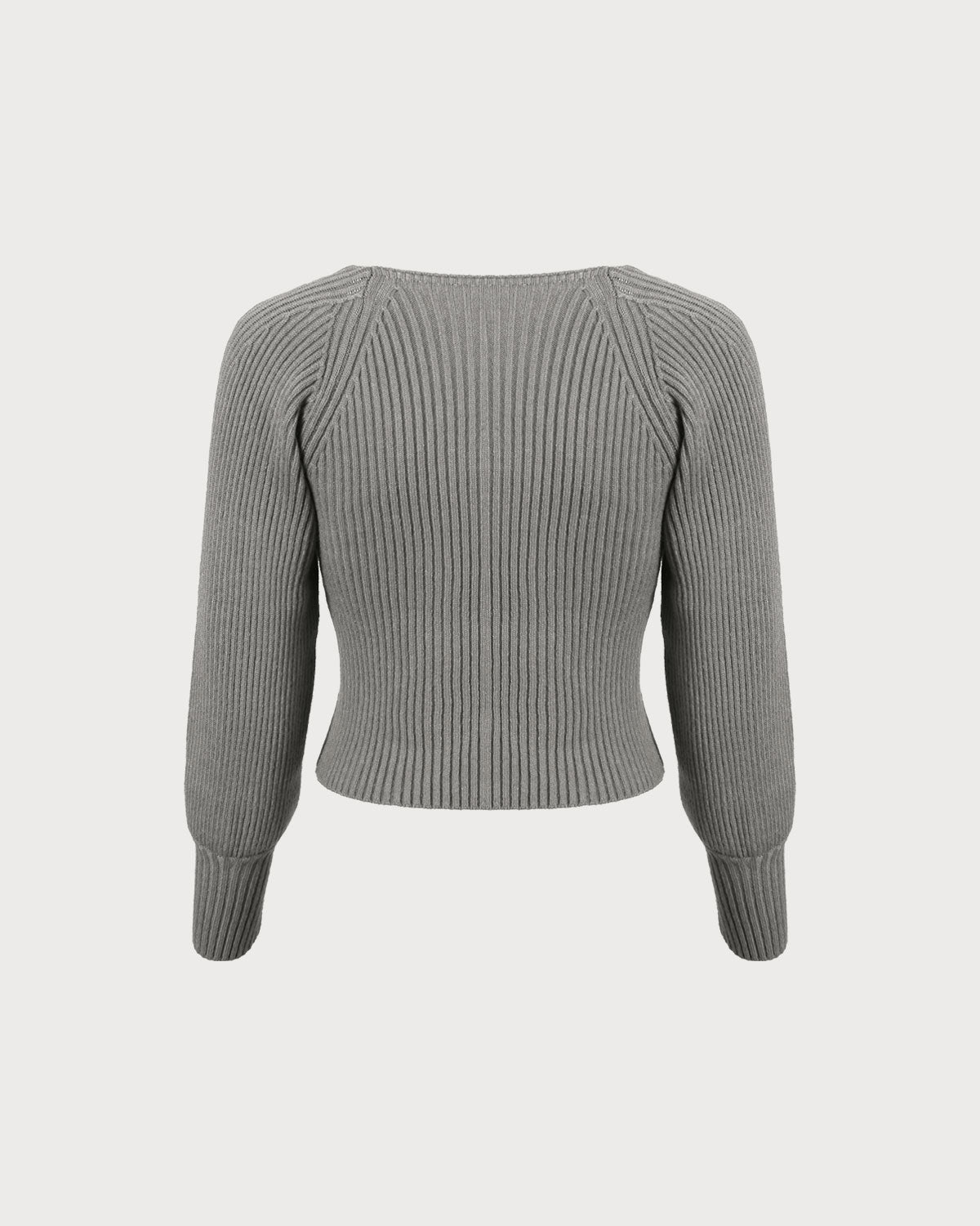 Grey U Neck Sweater