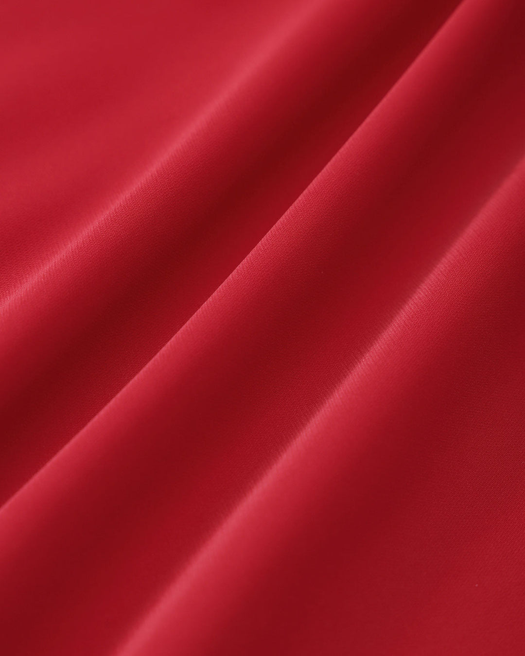 Red Contrast Slit Slip Midi Dress